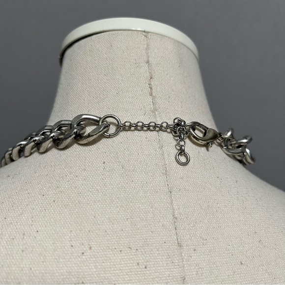 Gray Blue Brown Stone Statement Necklace - Picture 5 of 5